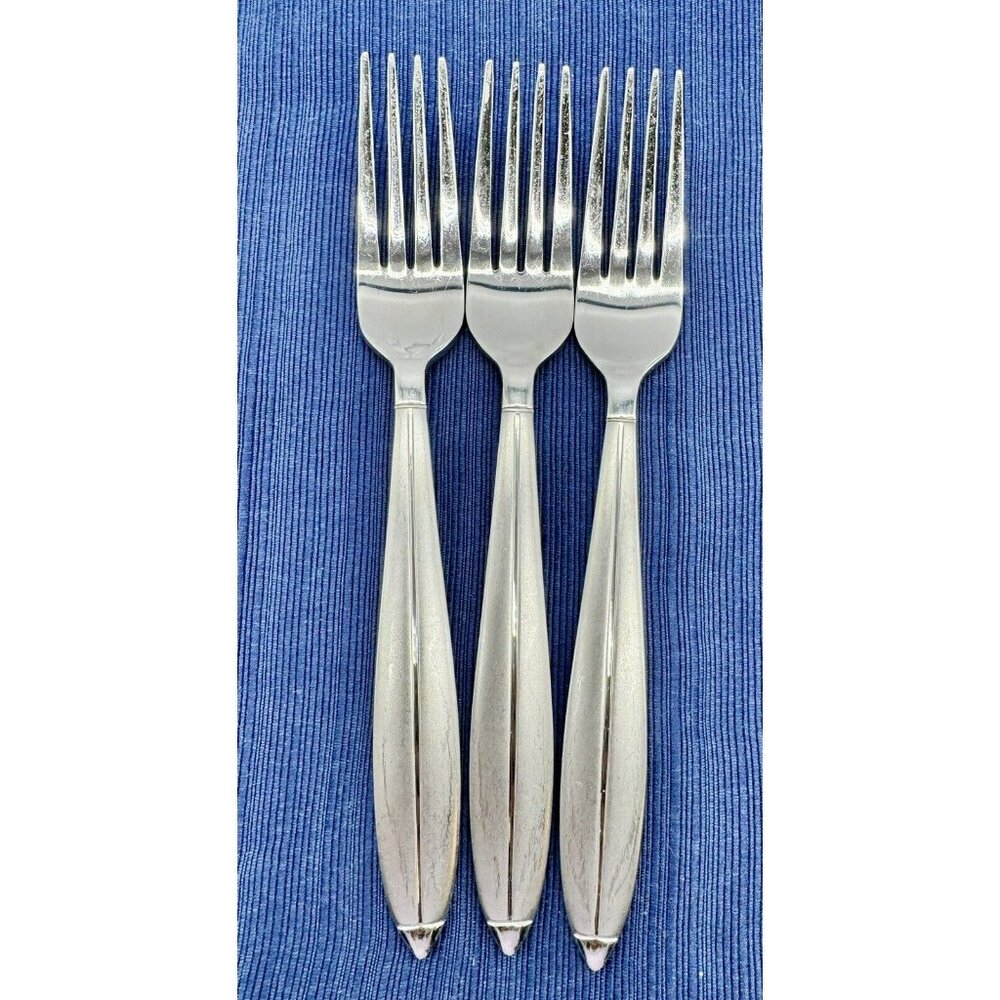 Cambridge Silver Stainless Dinner Fork 8 inch Lot of 3‎ CBS46 Satin Handle